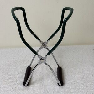 Vintage EARTHGROWN Canning Mason Jar Lifter Tongs Grabber w/Rubber Grips Green